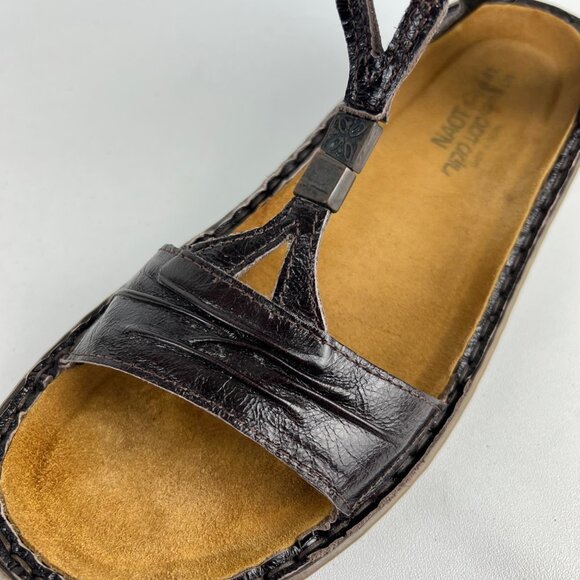 Naot Womens Cymbal Gladiator Sandal Brown Leather Strappy Comfort size 10 - Picture 10 of 14